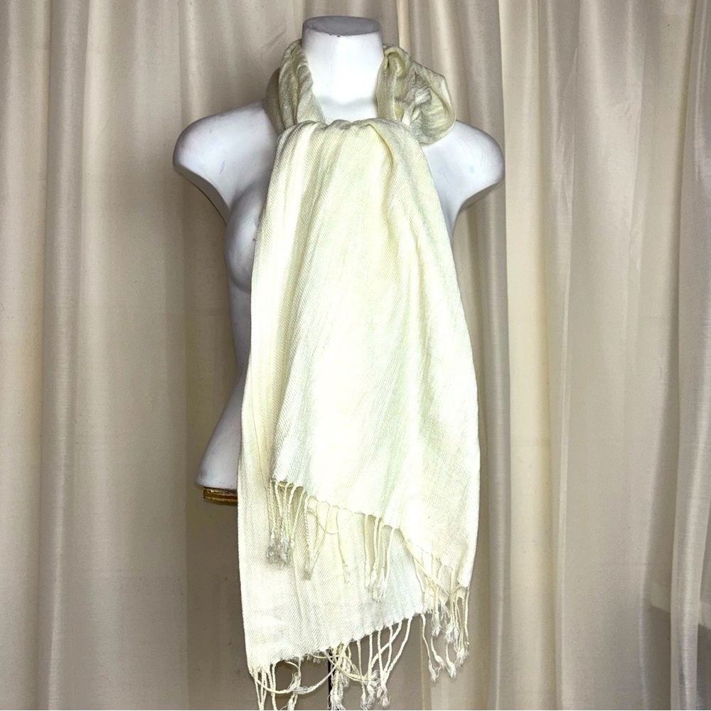 Pashmina Solid Fringed Scarf